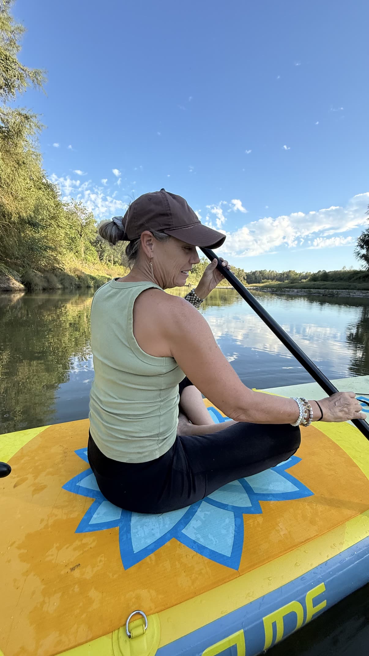 Paddleboard yoga on the river at White Sand River Bend